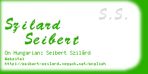 szilard seibert business card