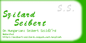 szilard seibert business card